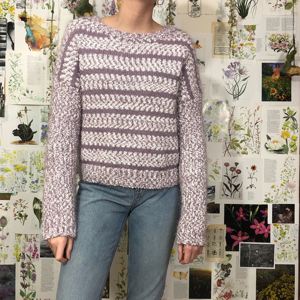 Purple Striped Sweater